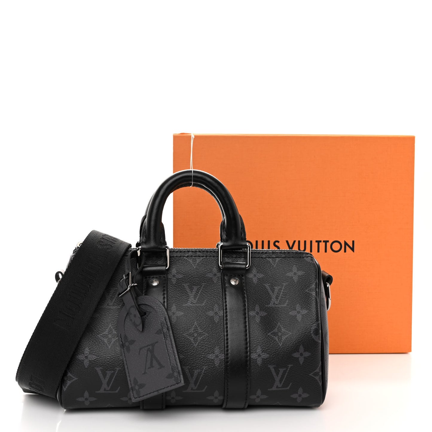 Reverse Monogram Eclipse Keepall XS Black