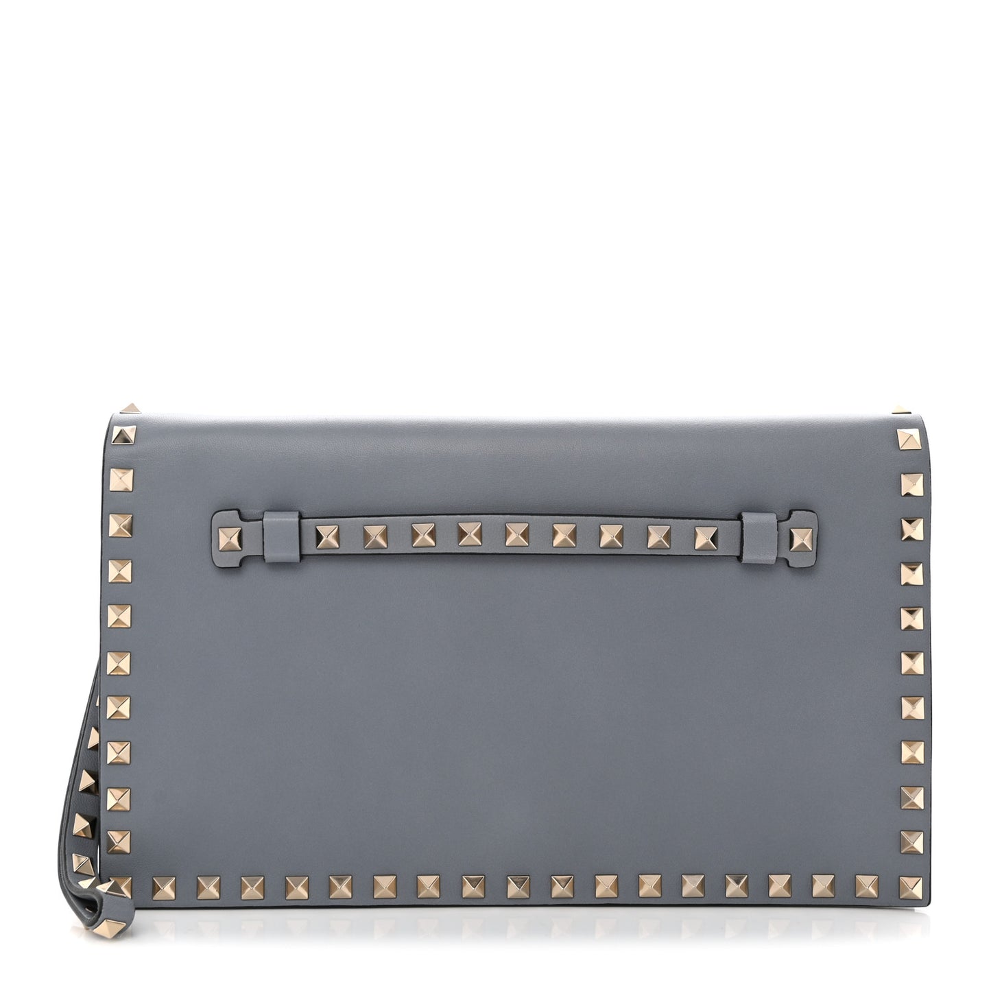 Nappa Rockstud Wristlet Clutch London Blue