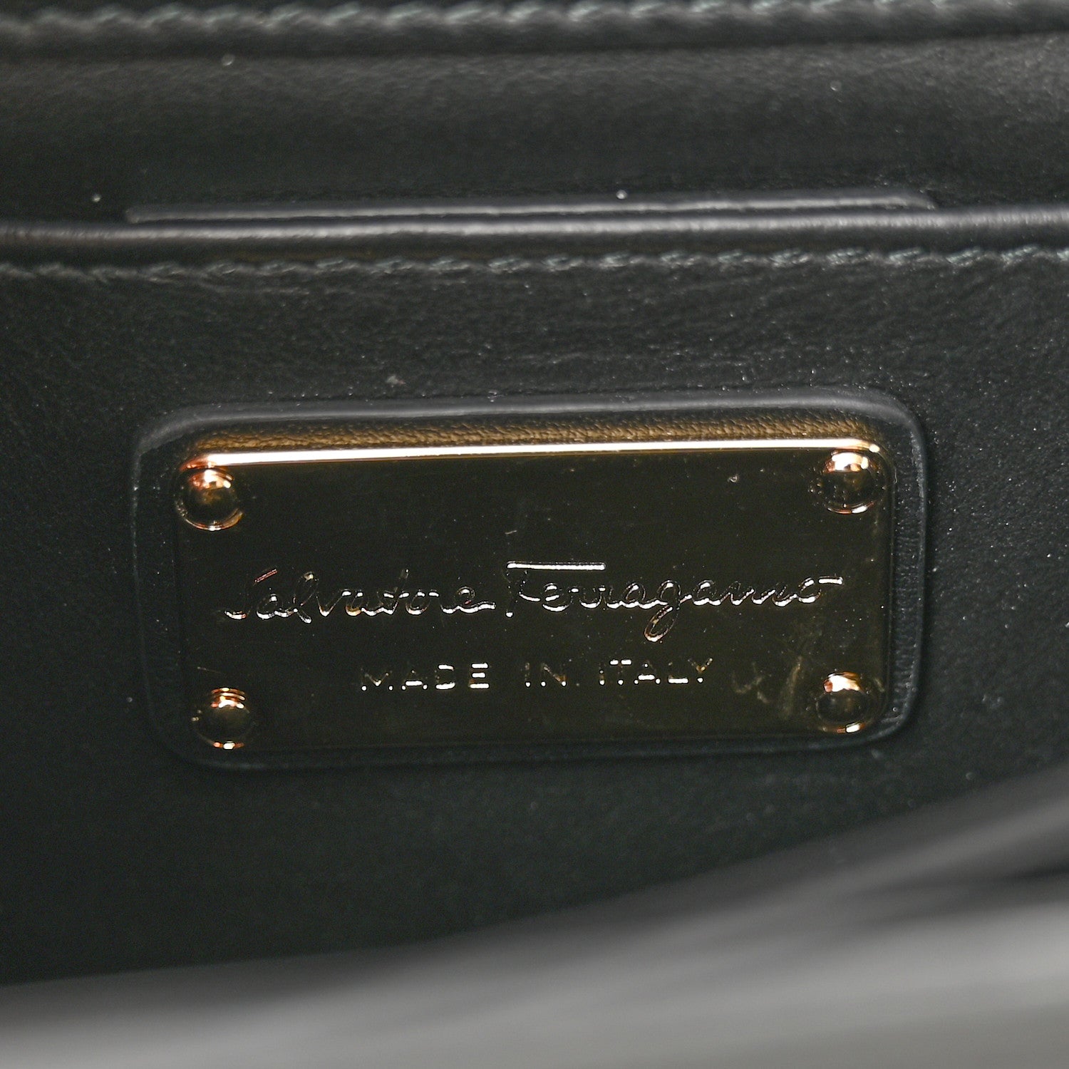 Salvatore Ferragamo Calfskin Thalia Flap Shoulder Bag Black 6 of 11