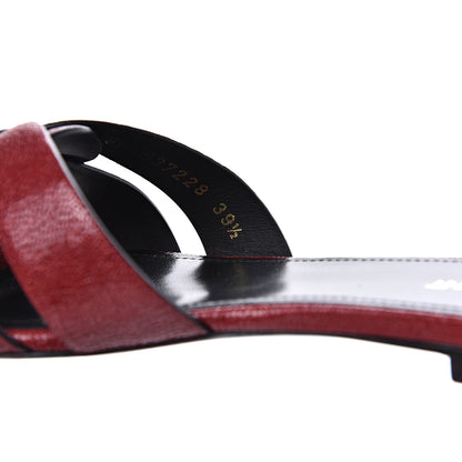 Saint Laurent Grain De Poudre Nu Pied 05 Slide Sandals 39.5 Cordovan 8 of 9
