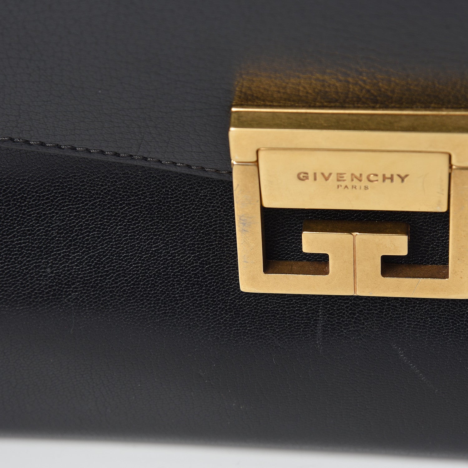 Givenchy Goatskin Suede Large GV3 Flap Black Grey 11 of 15
