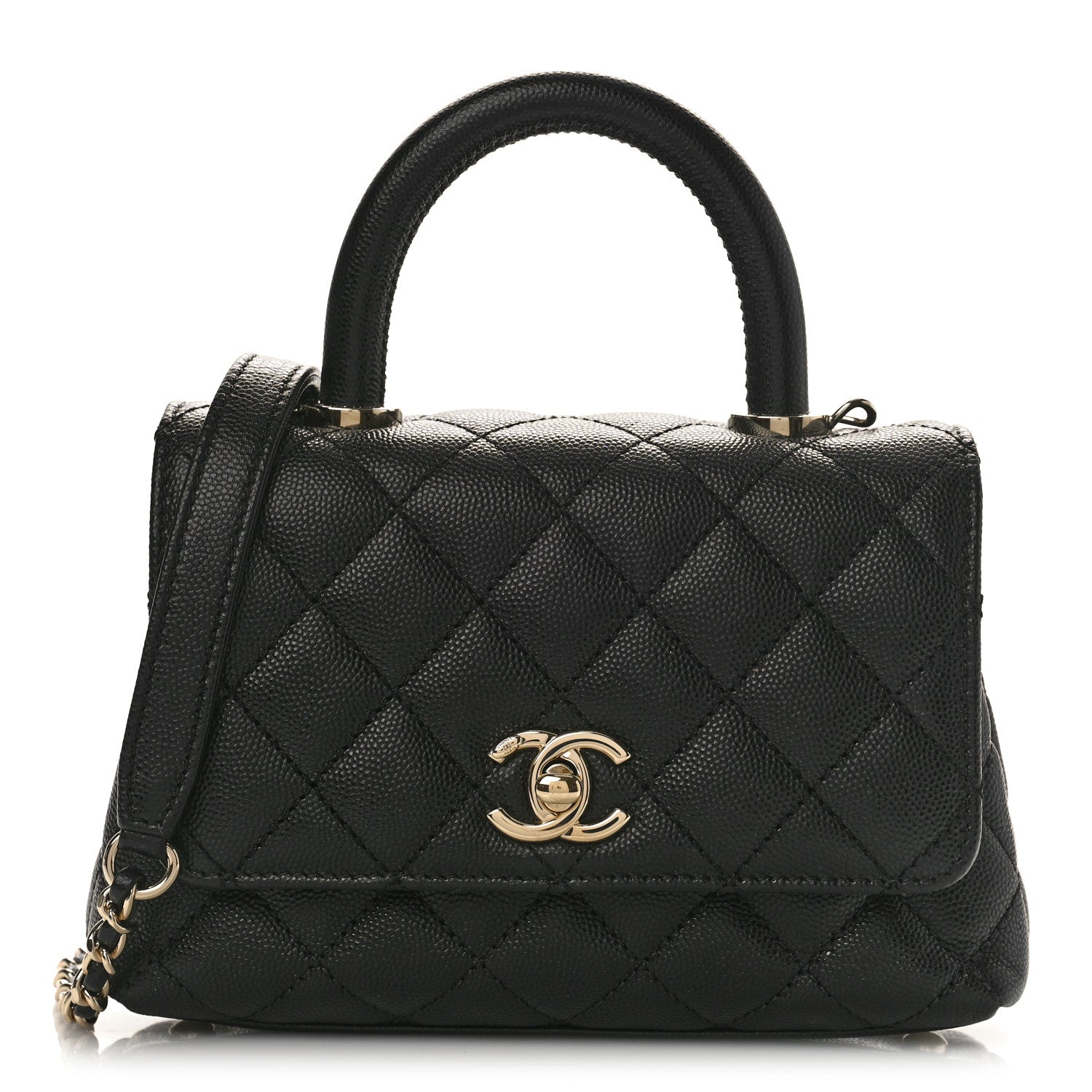 Chanel Caviar Quilted Extra Mini Coco Handle Flap Black 1 of 9