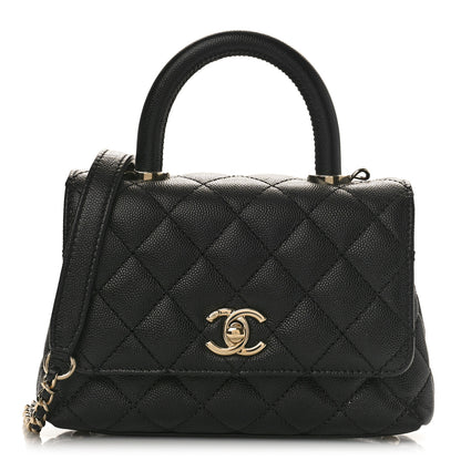 Chanel Caviar Quilted Extra Mini Coco Handle Flap Black 1 of 9