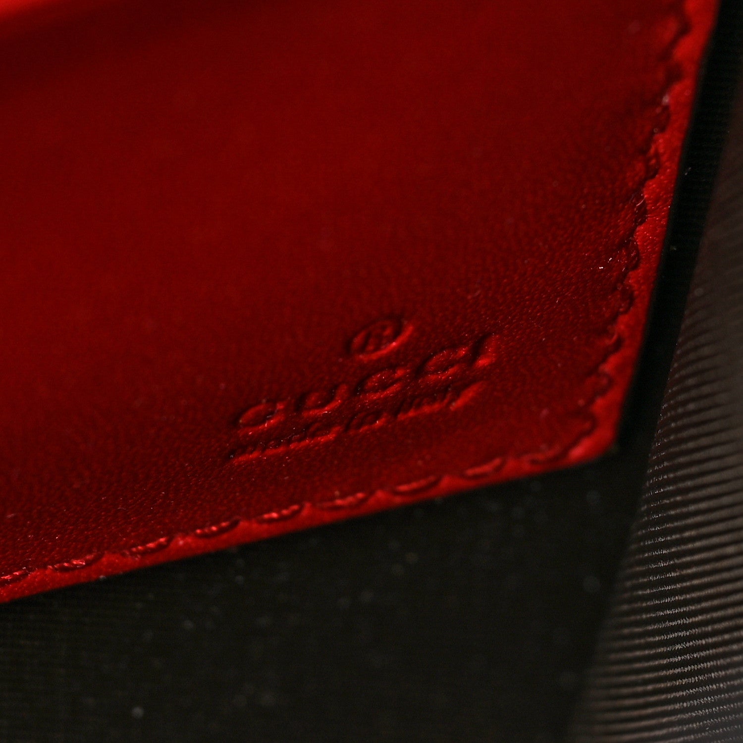 Gucci GG Supreme Monogram Mini Peony Pearly Clutch Red 6 of 6