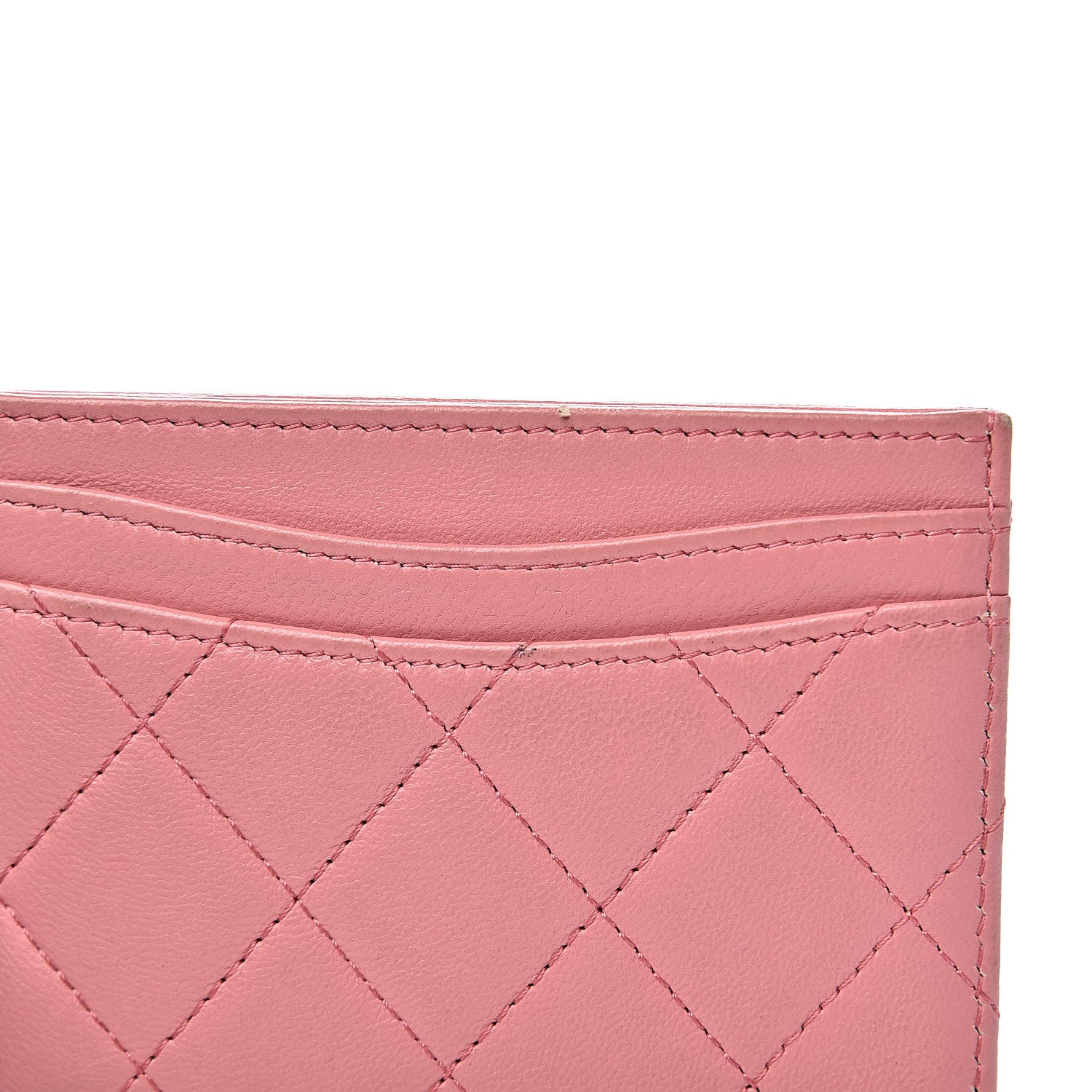 Chanel Lambskin Quilted Card Holder Pink 9 of 13