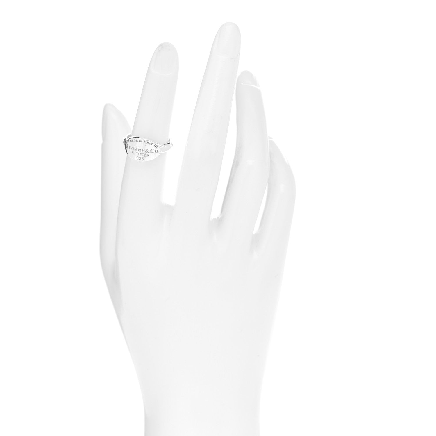 Tiffany Sterling Silver Return to Tiffany Oval Ring 51 5.75 2 of 4