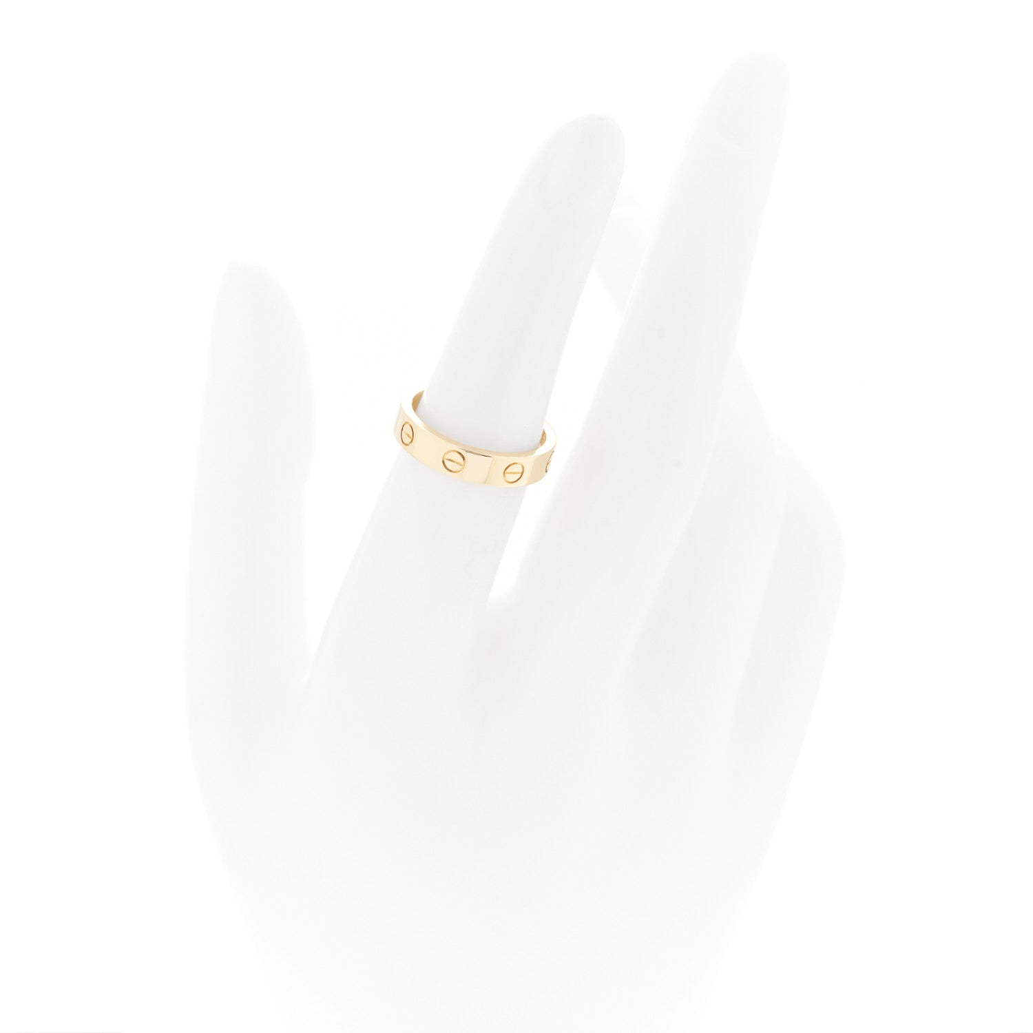 Cartier 18K Yellow Gold Diamond 4mm LOVE Wedding Band Ring 51 5.75 3 of 4