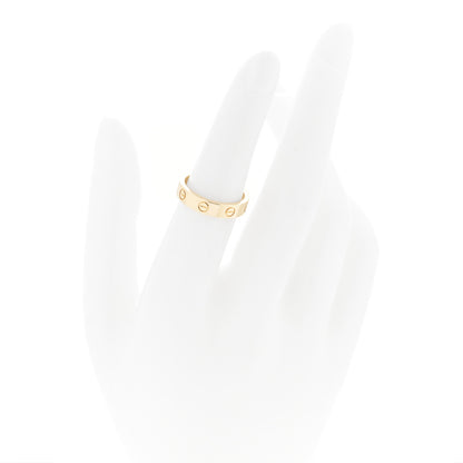 Cartier 18K Yellow Gold Diamond 4mm LOVE Wedding Band Ring 51 5.75 3 of 4