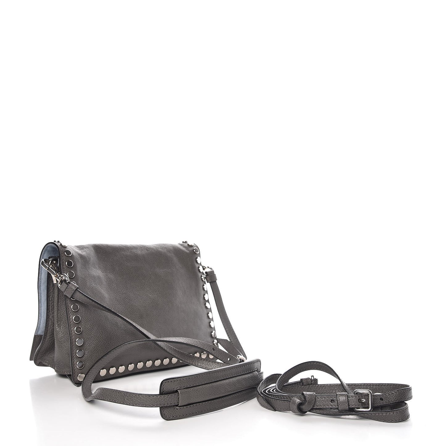 Glace Calf Studded Etiquette Flap Marmo Astrale