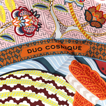 Hermes Silk Twill Duo Cosmique Scarf 90 Bleu Ciel Brique 2 of 5
