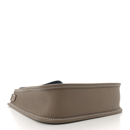 Hermes Taurillon Clemence Amazone Evelyne TPM Etoupe Bleu Indigo 4 of 11