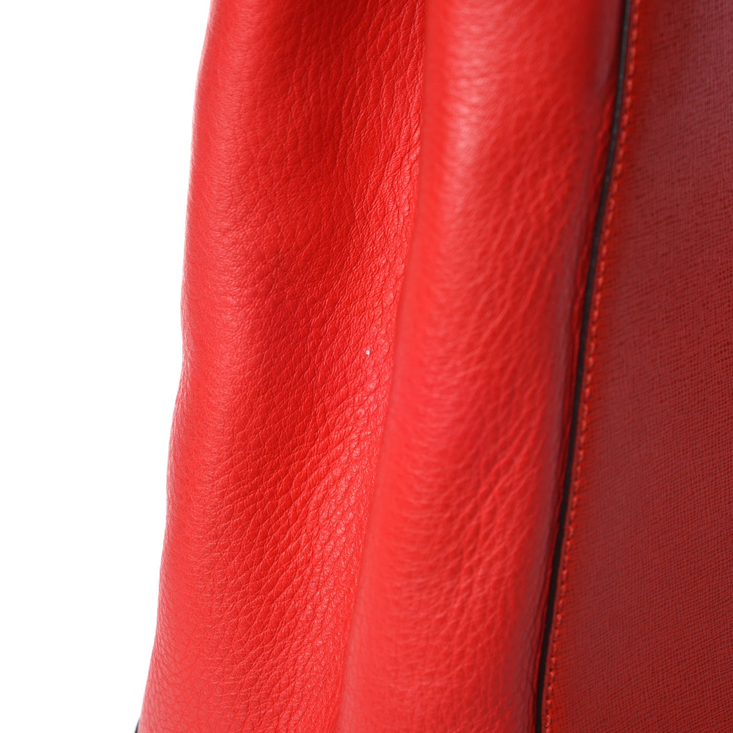 Fendi Vitello Elite Flamingo Regular 2Jours Tote Rosso Fiamma 11 of 13
