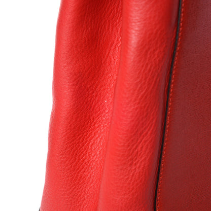 Fendi Vitello Elite Flamingo Regular 2Jours Tote Rosso Fiamma 11 of 13