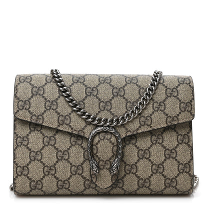 Gucci GG Supreme Monogram Mini Dionysus Chain Wallet Beige Taupe 1 of 8
