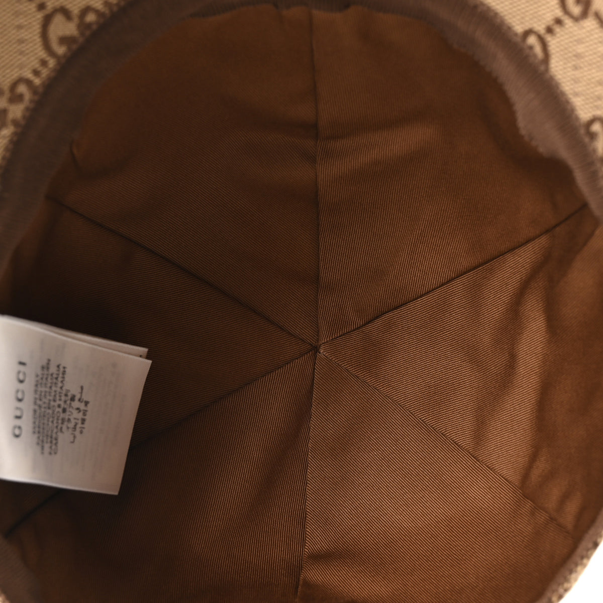 Gucci Monogram Textured Dollar Calfskin Zeno Baseball Hat L Beige 8 of 11