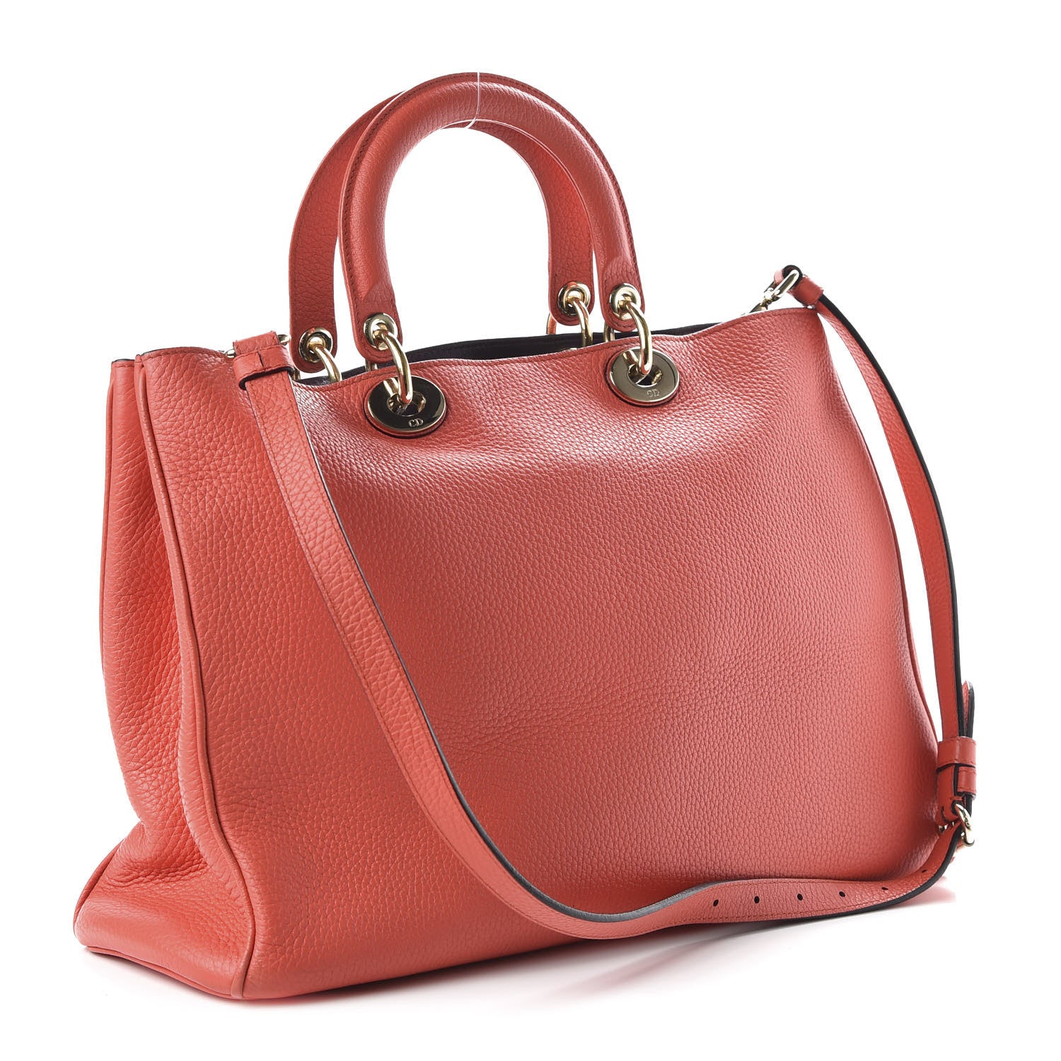 Christian Dior Bullcalf Large Diorissimo Tote True Red 2 of 8