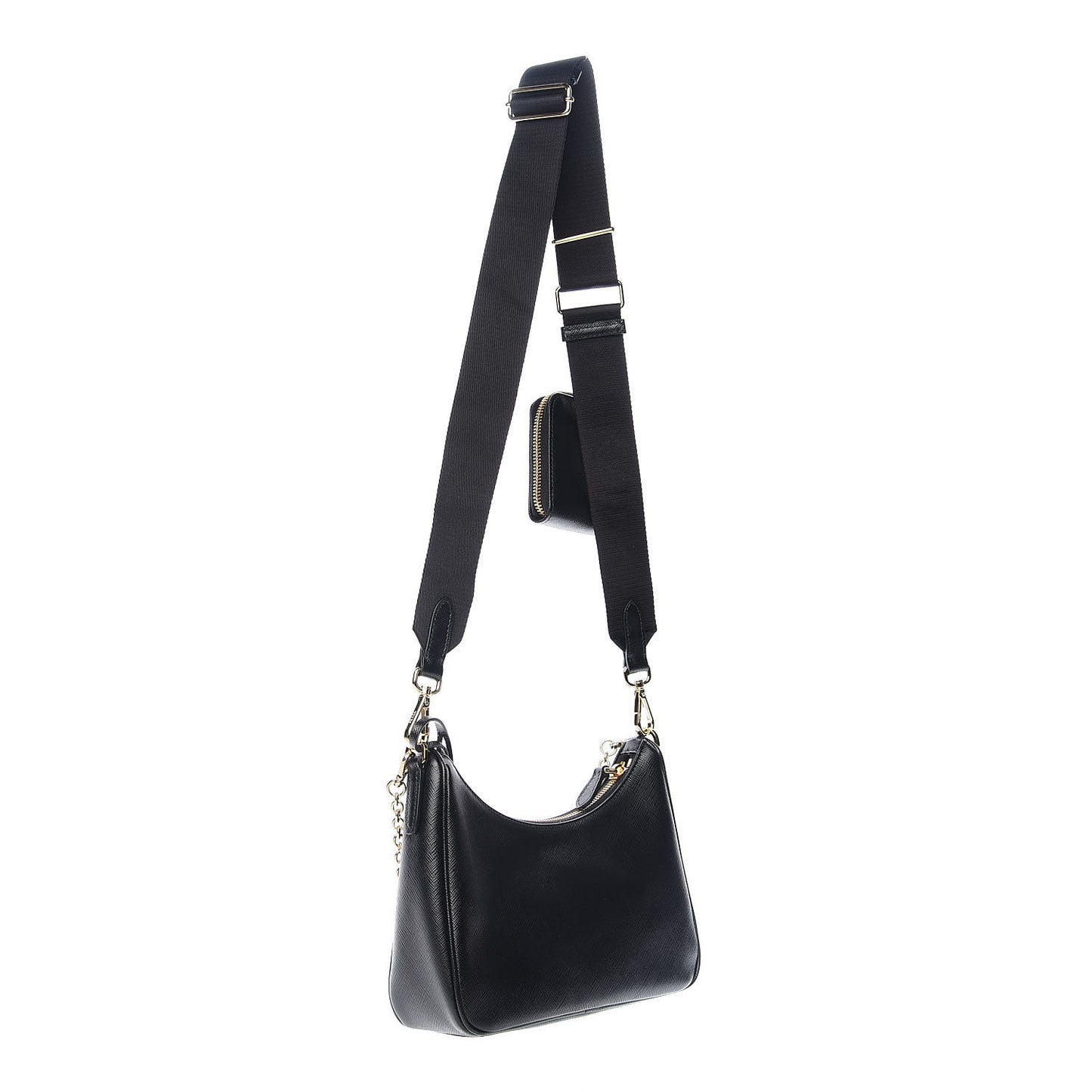 Saffiano Lux Re-Edition 2005 Shoulder Bag Black