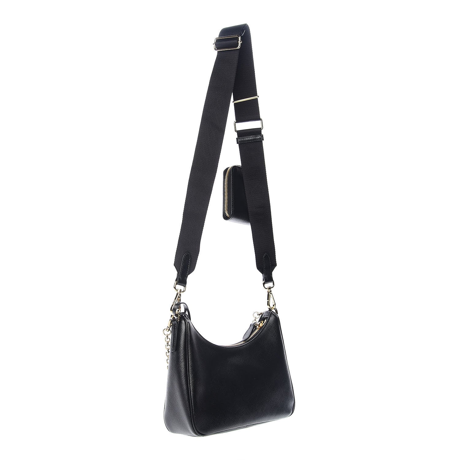 Prada Saffiano Lux Re-Edition 2005 Shoulder Bag Black 2 of 8
