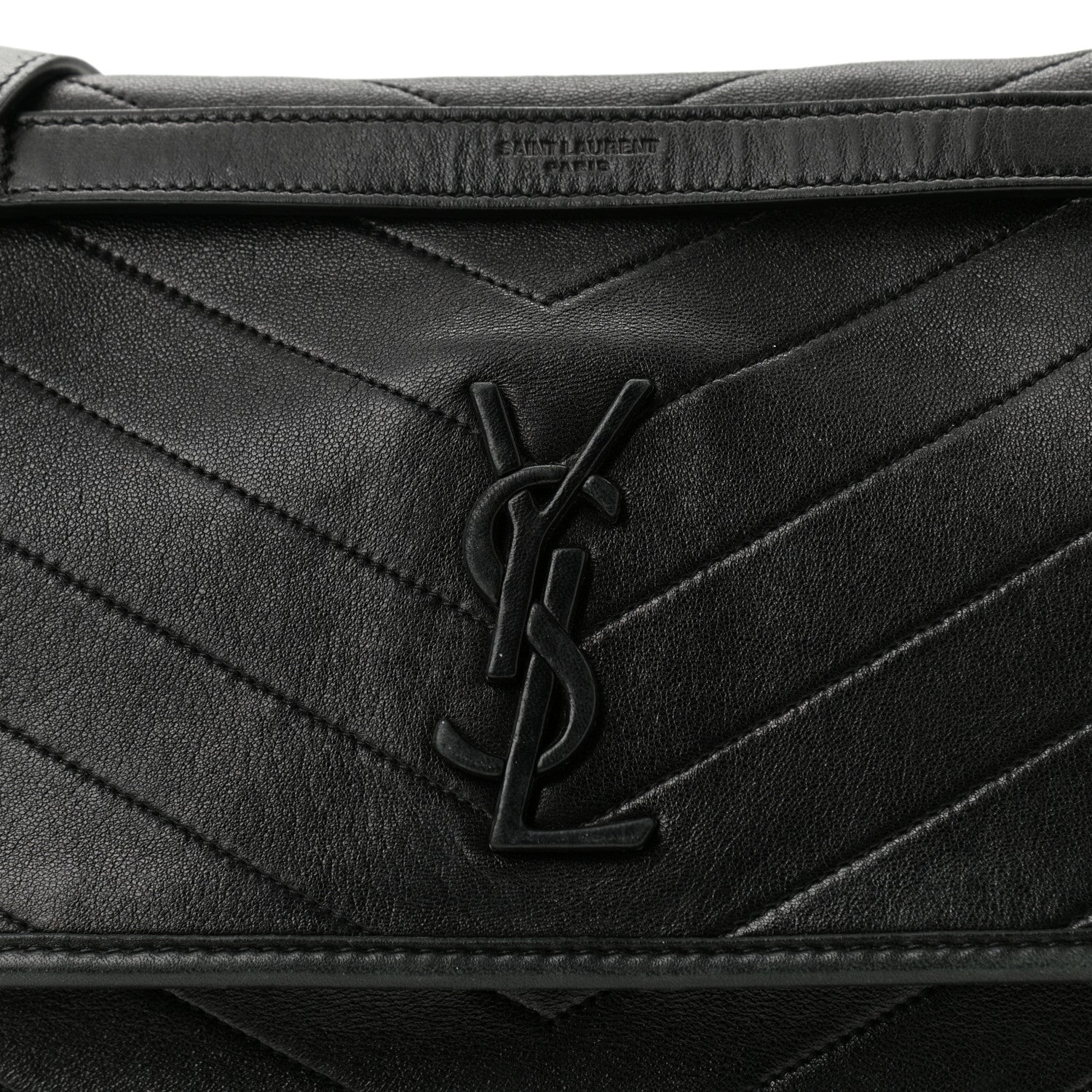 Saint Laurent Lambskin Matelasse Monogram Medium Niki Chain Satchel Black 8 of 12