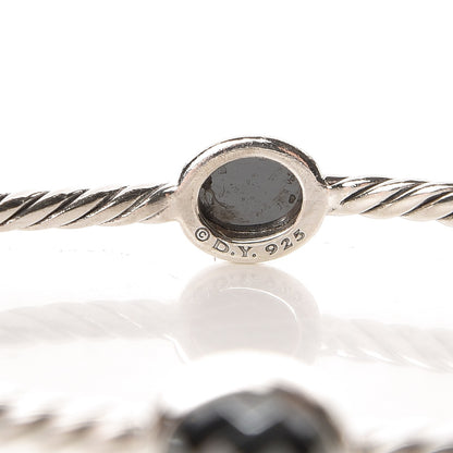 David Yurman Sterling Silver Hematine 3mm Color Classics Four Station Bangle Bracelet 3 of 3