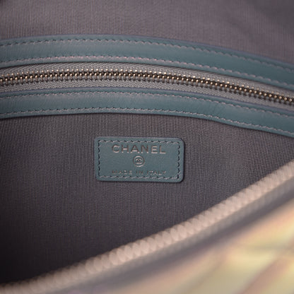 Chanel Iridescent Crumpled Calfskin Medium Cosmetic Case Purple 6 of 10