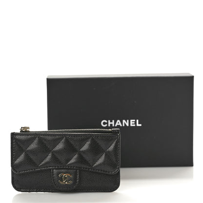 Chanel Caviar Quilted Flap Zip Card Holder Black 9 of 9