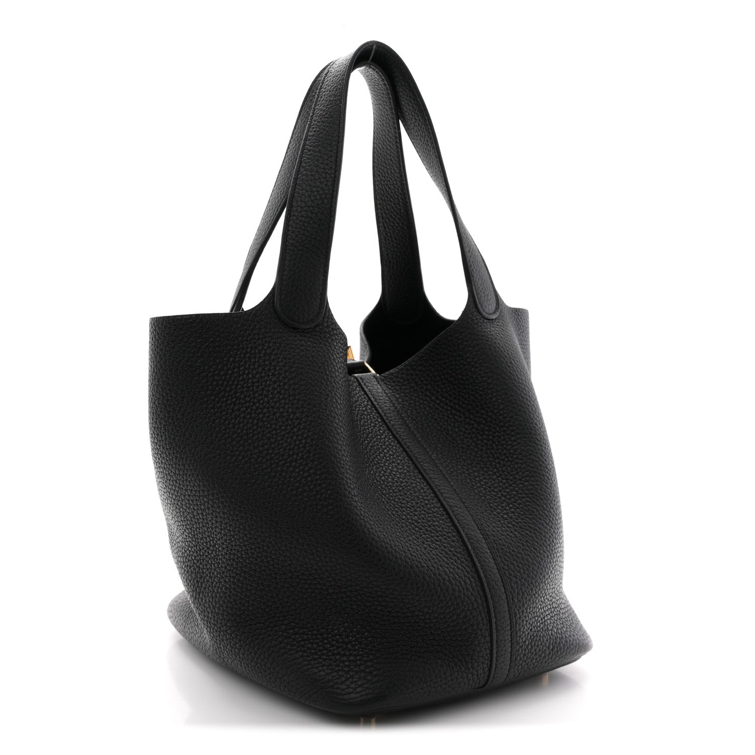 Hermes Taurillon Clemence Picotin Lock 22 MM Black 3 of 11