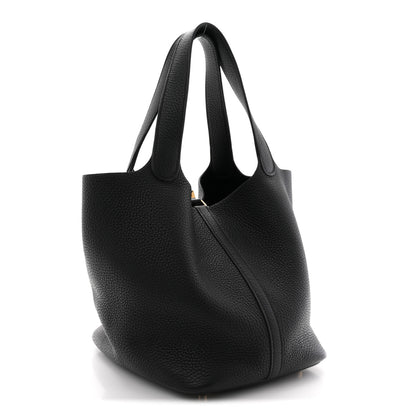 Hermes Taurillon Clemence Picotin Lock 22 MM Black 3 of 11