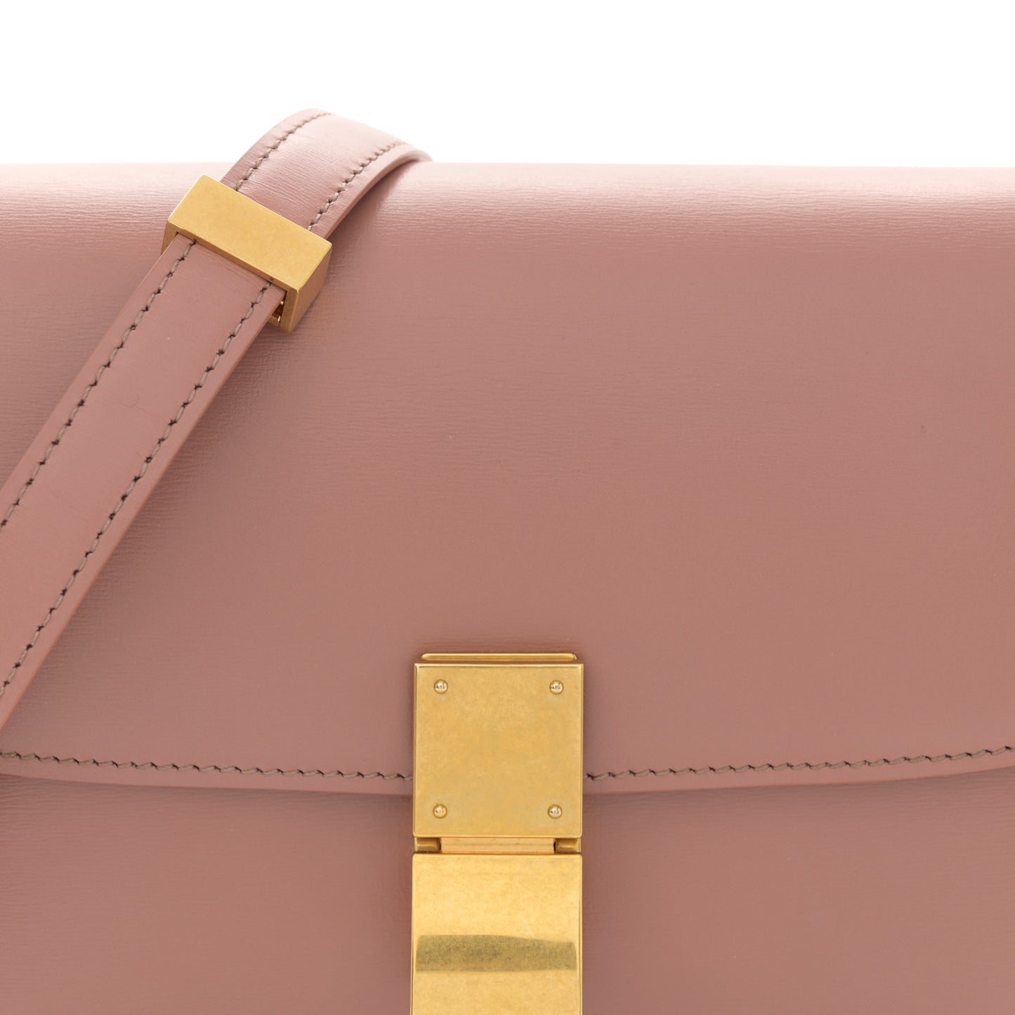 Box Calfskin Teen Classic Box Flap Bag Antique Rose