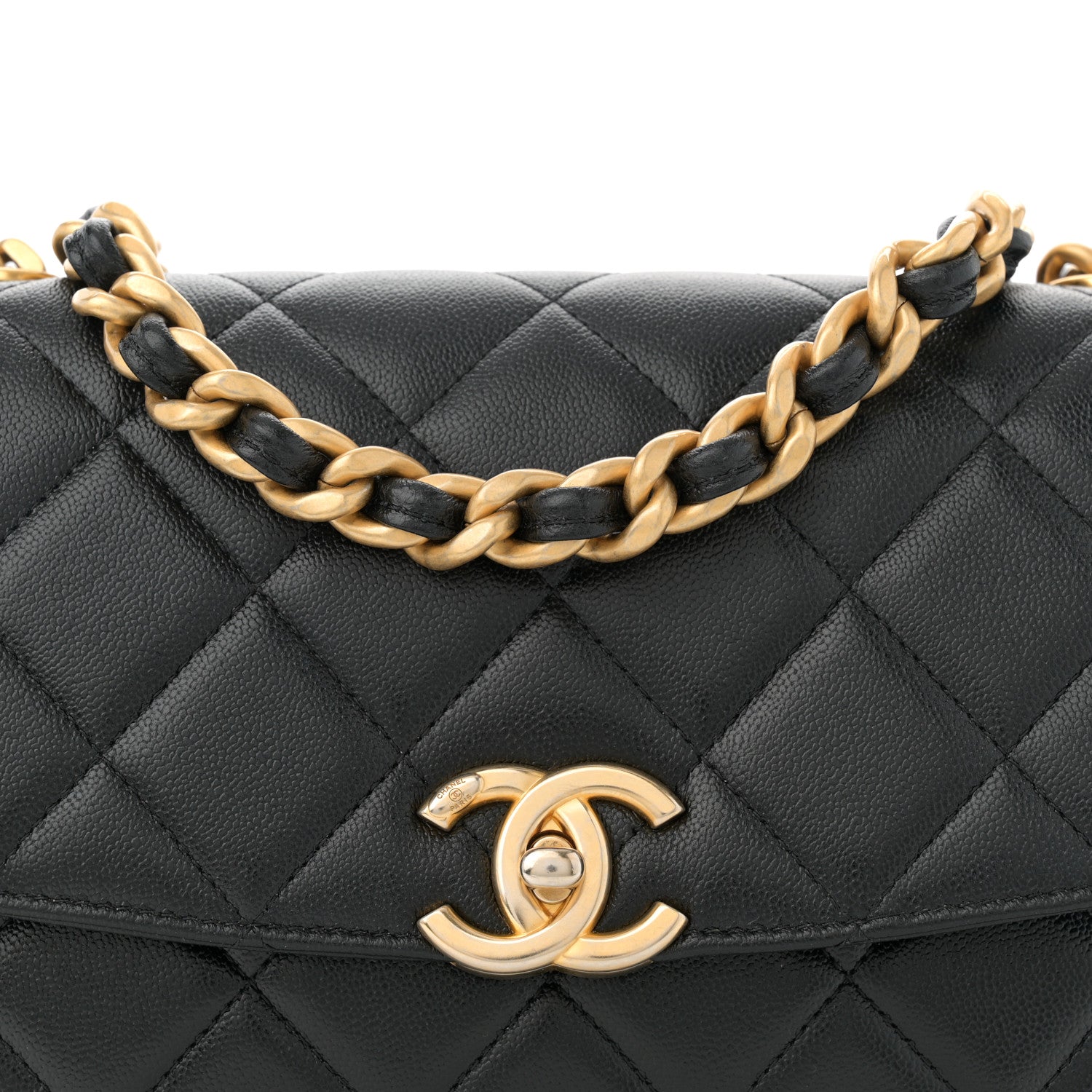 Chanel Shiny Caviar Quilted Small Flap Bag Black 8 of 12