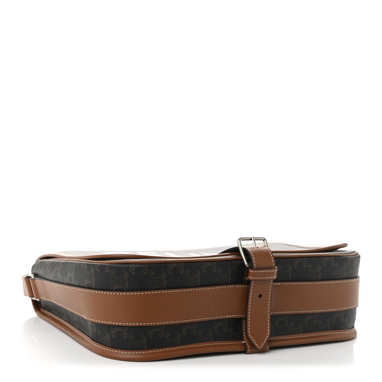 Celine Triomphe Canvas Messenger Folco Bag Tan 4 of 9