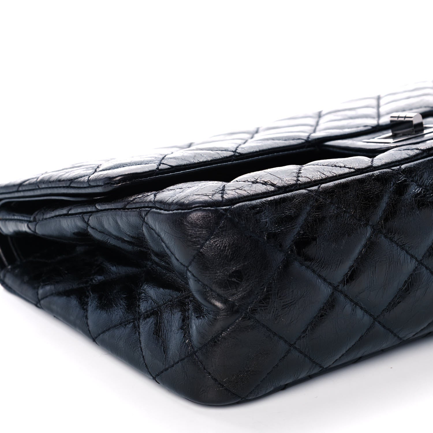 Chanel Metallic Aged Calfskin Quilted 2.55 Reissue 227 Flap Black 9 of 11