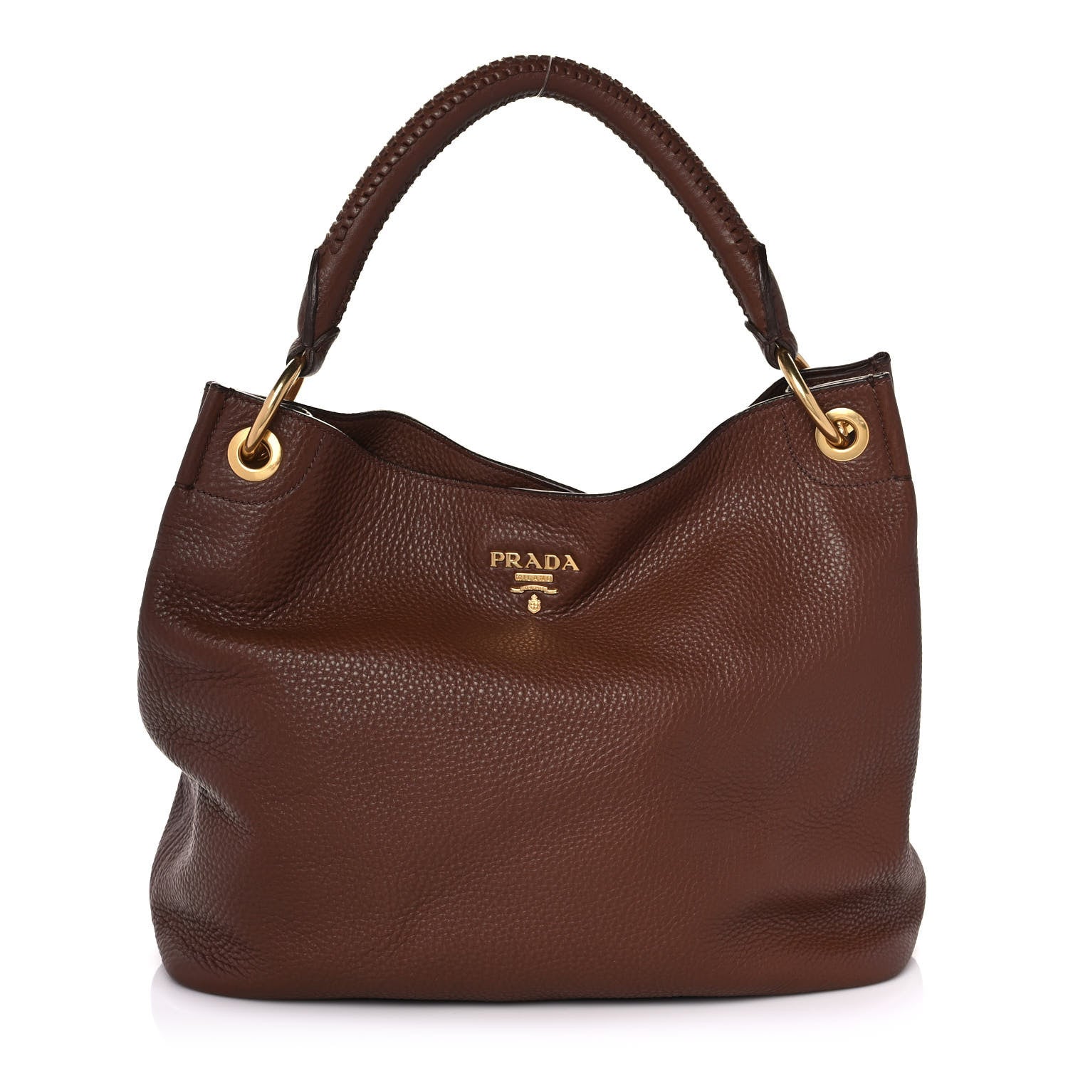 Prada Vitello Daino Tote Palissandro 1 of 8