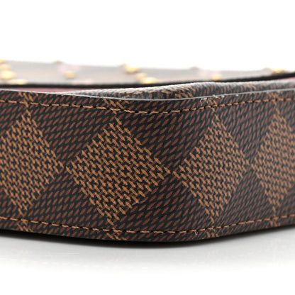 Louis Vuitton Damier Ebene Studded Pochette Felicie Chain Wallet 7 of 11