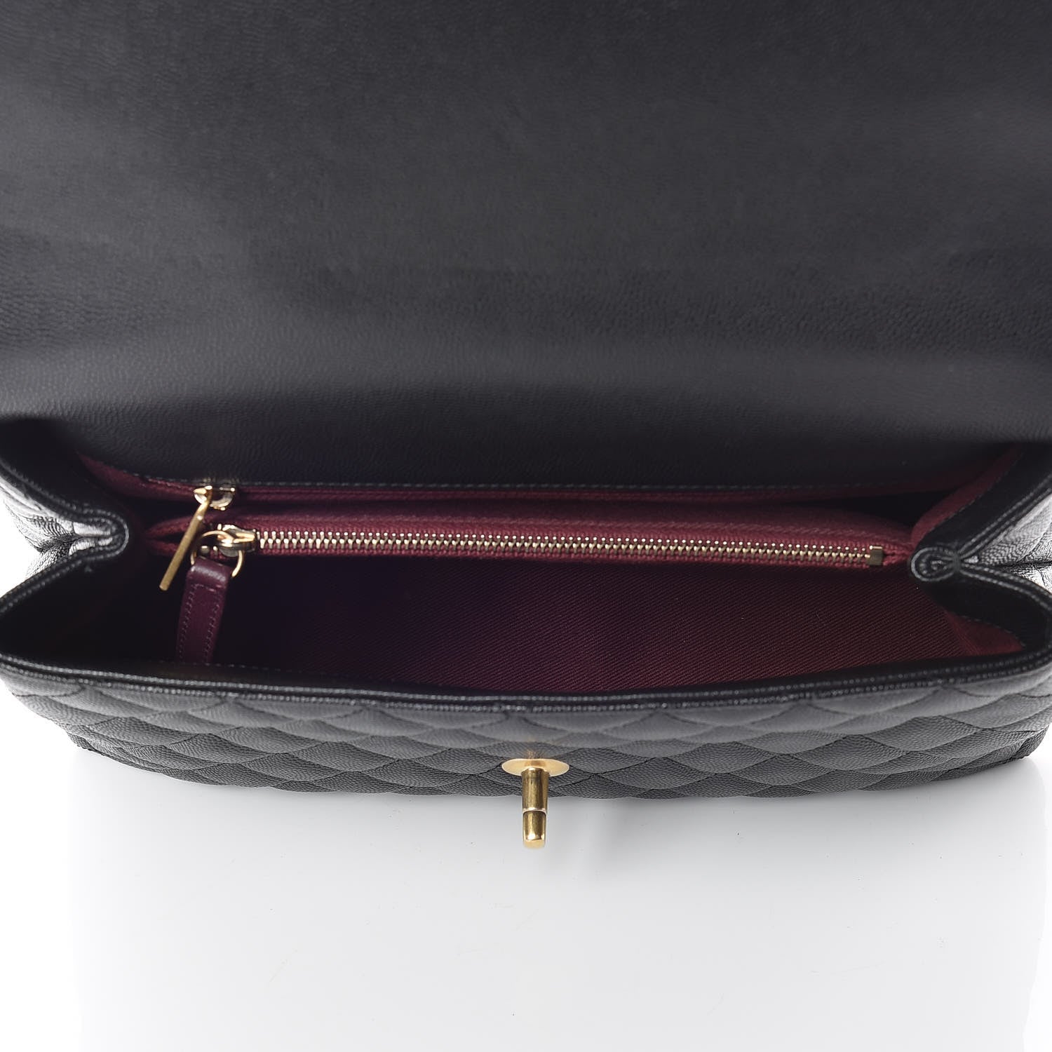 Chanel Caviar Quilted Small Coco Handle Flap Black 5 of 14