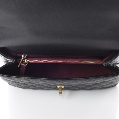 Chanel Caviar Quilted Small Coco Handle Flap Black 5 of 14