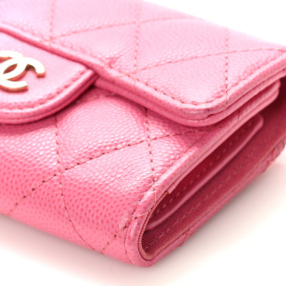 Chanel Caviar Quilted Classic 4 Key Holder Wallet Pink 10 of 10