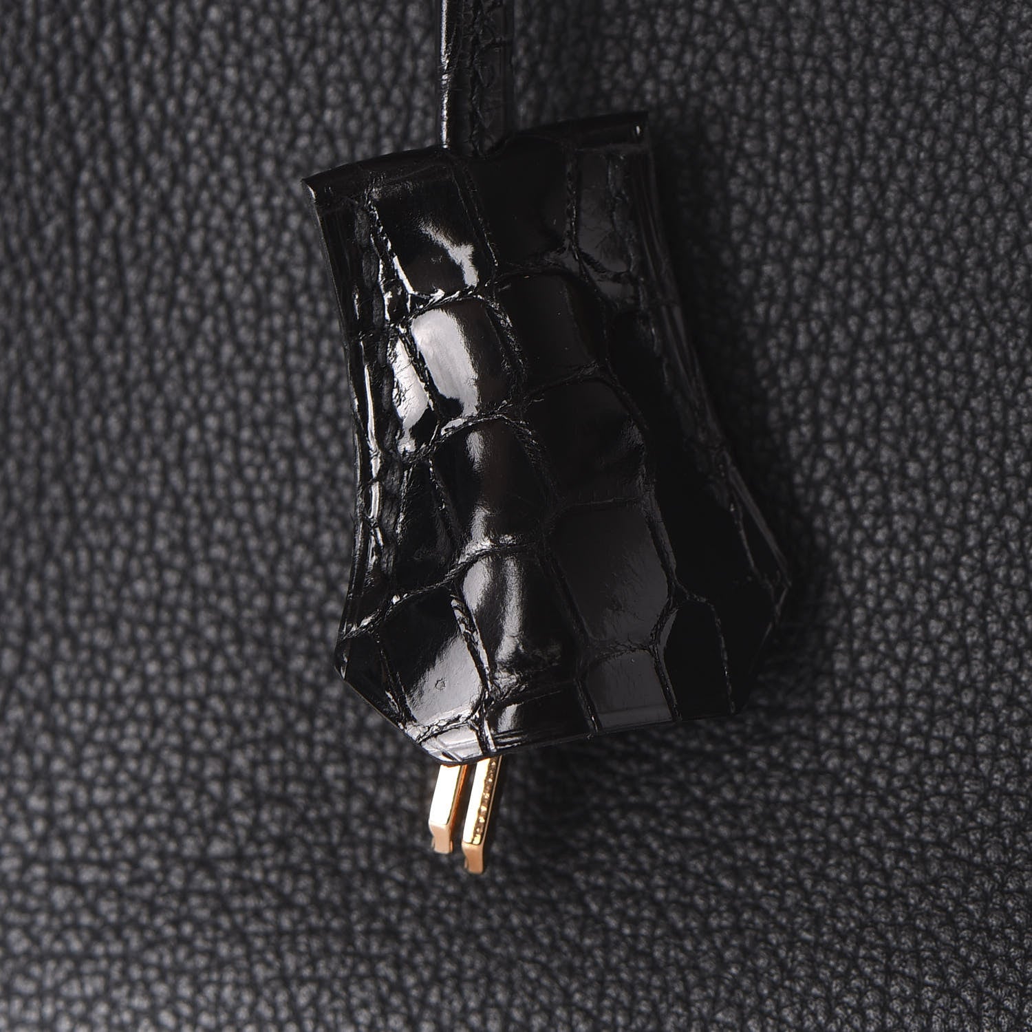 Hermes Taurillon Novillo Shiny Niloticus Crocodile Birkin Touch 25 Black 31 of 37