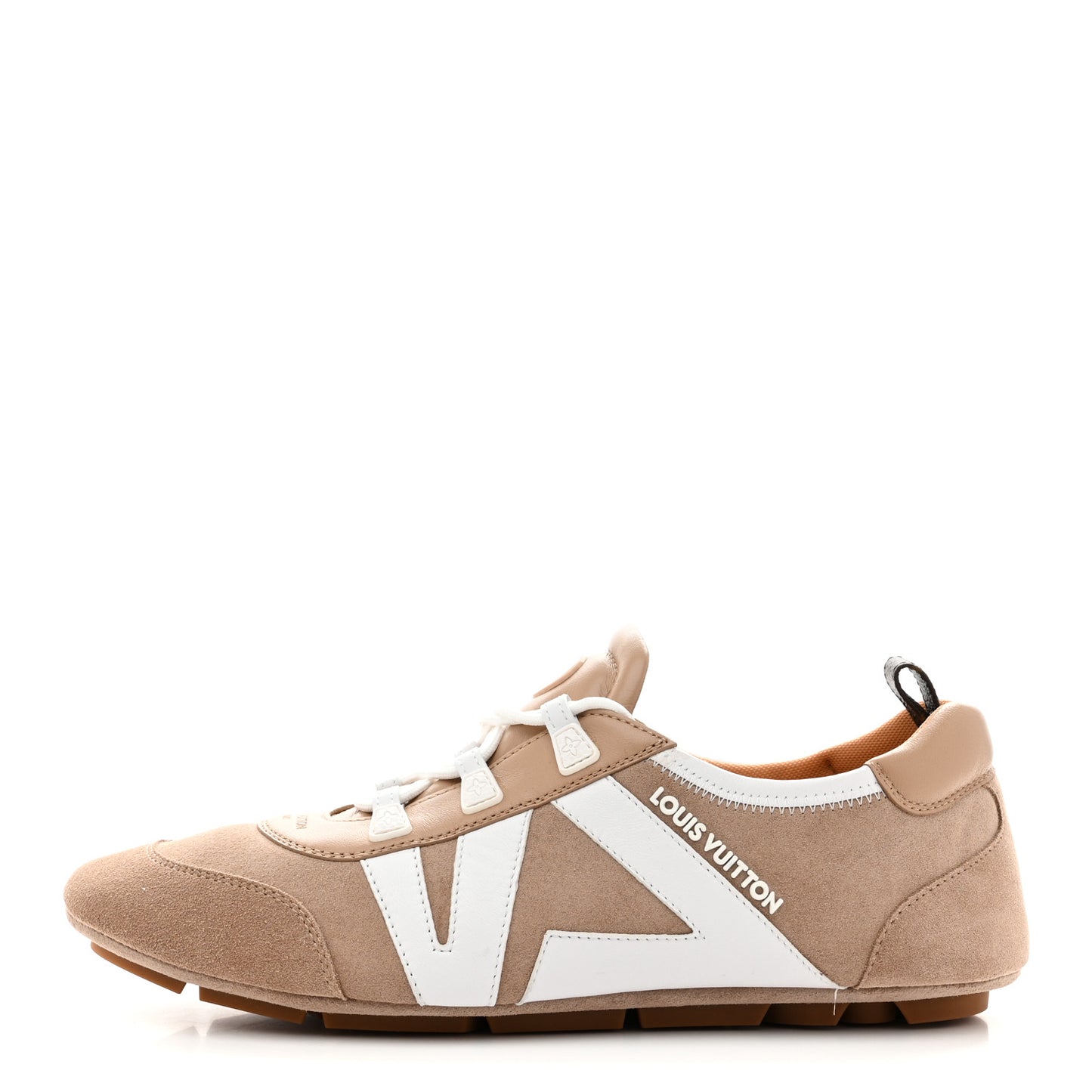 Suede Calfskin LV Sneakerina 40 Hazelnut Brown