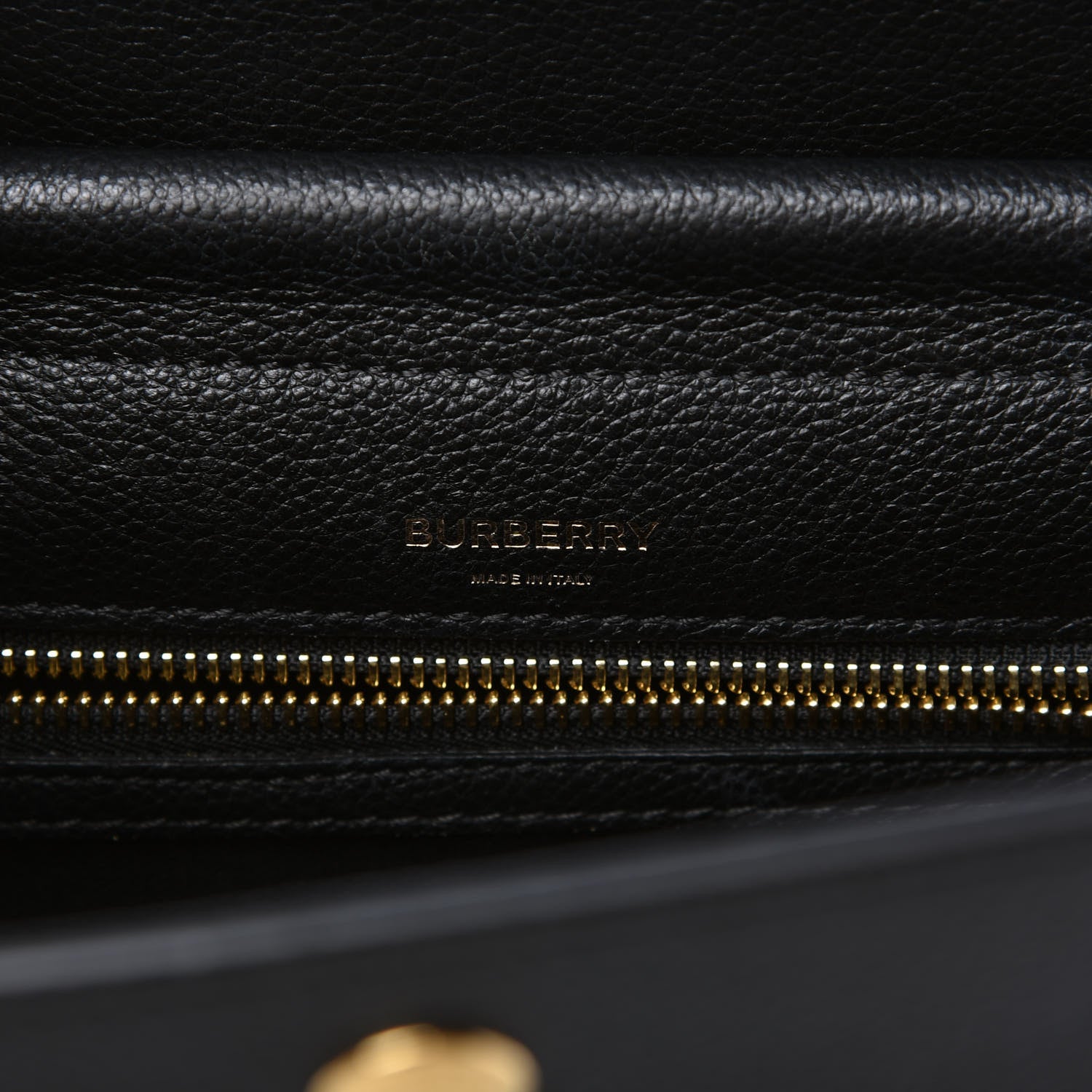 Burberry Grainy Calfskin Small Title Bag Black 8 of 10