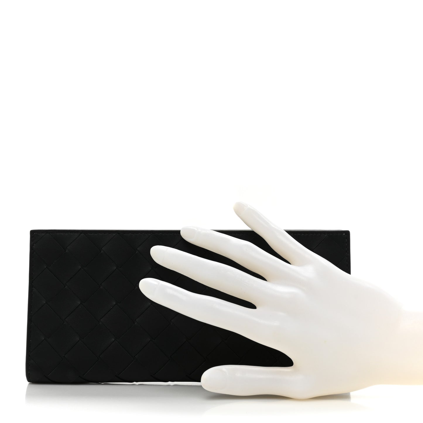 Nappa Intrecciato Zip Wallet Black