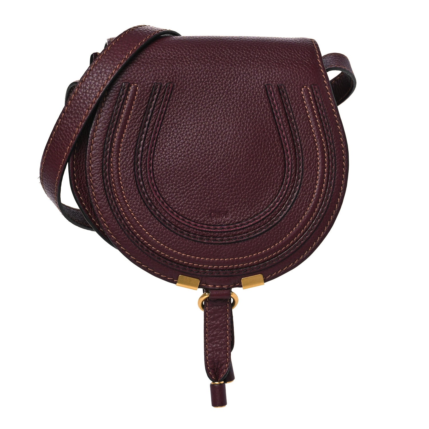 Chloe Calfskin Mini Marcie Round Crossbody Bag Wild Purple 1 of 9