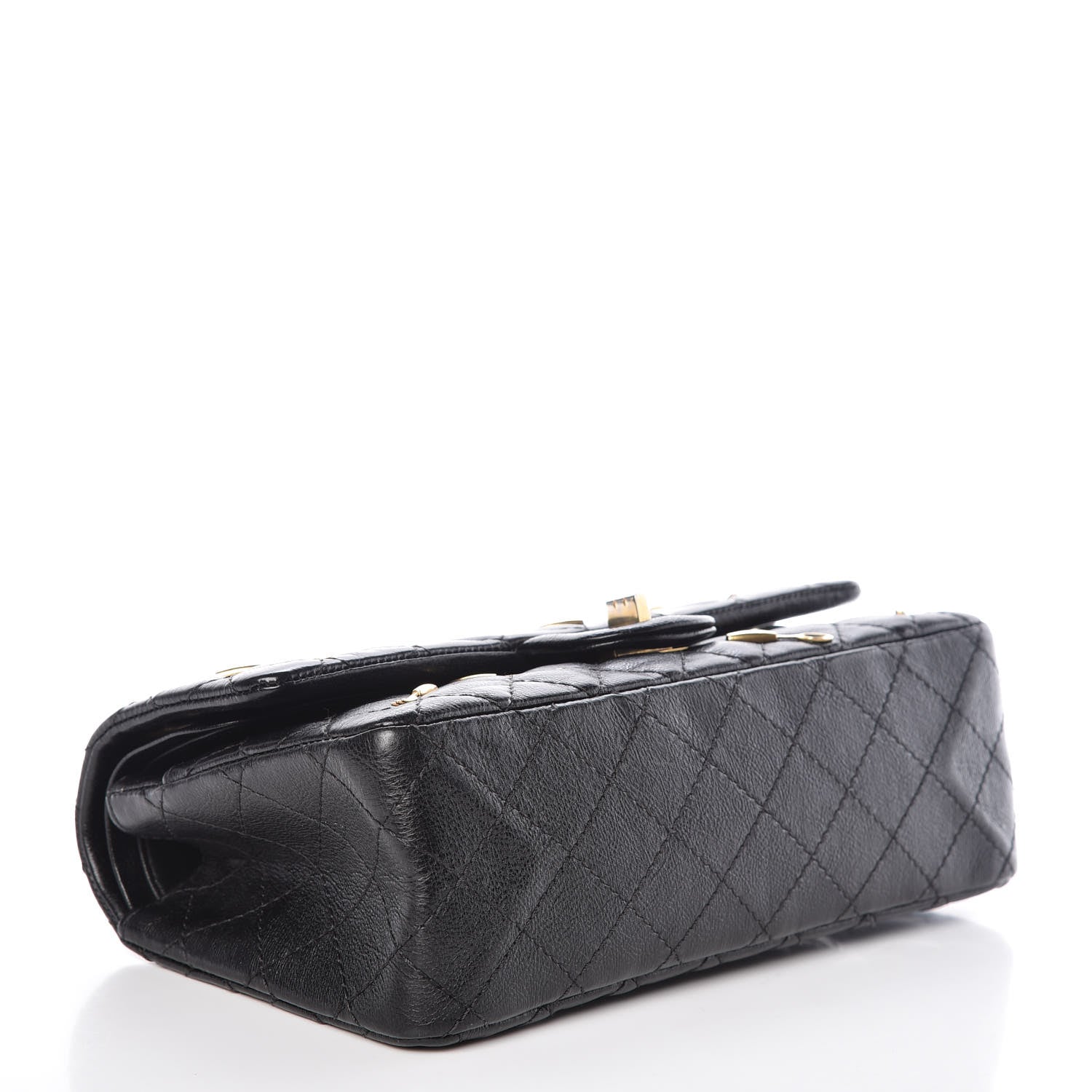Chanel Calfskin Quilted Spoon Charms Brasserie 2.55 Reissue 225 Flap Black 4 of 11