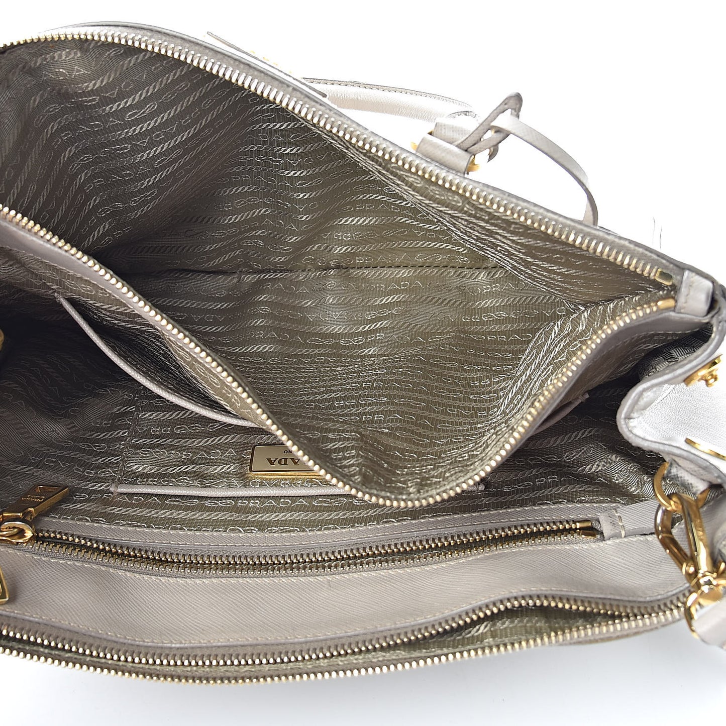 Saffiano Medium Galleria Double Zip Tote Argilla