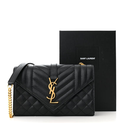 Saint Laurent Grain De Poudre Textured Mixed Matelasse Triquilt Small Monogram Satchel Black 13 of 13