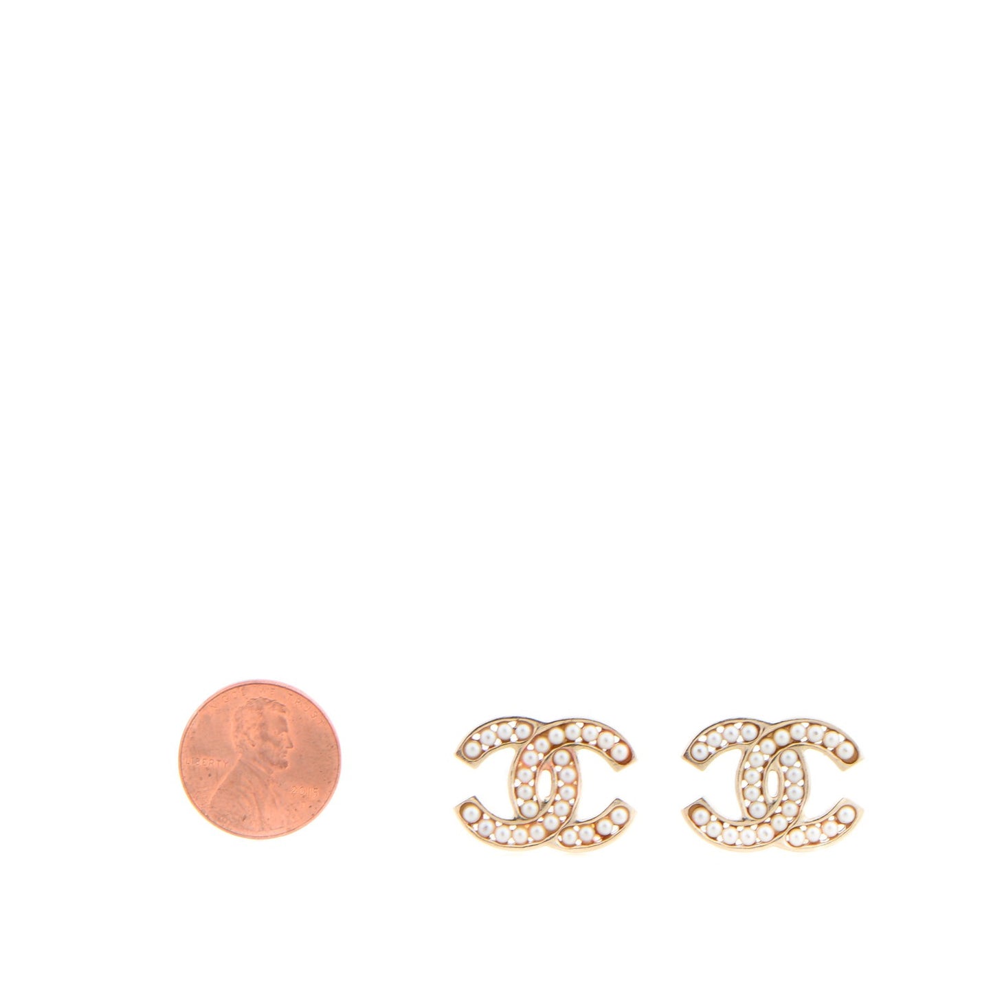 Pearl CC Earrings Gold
