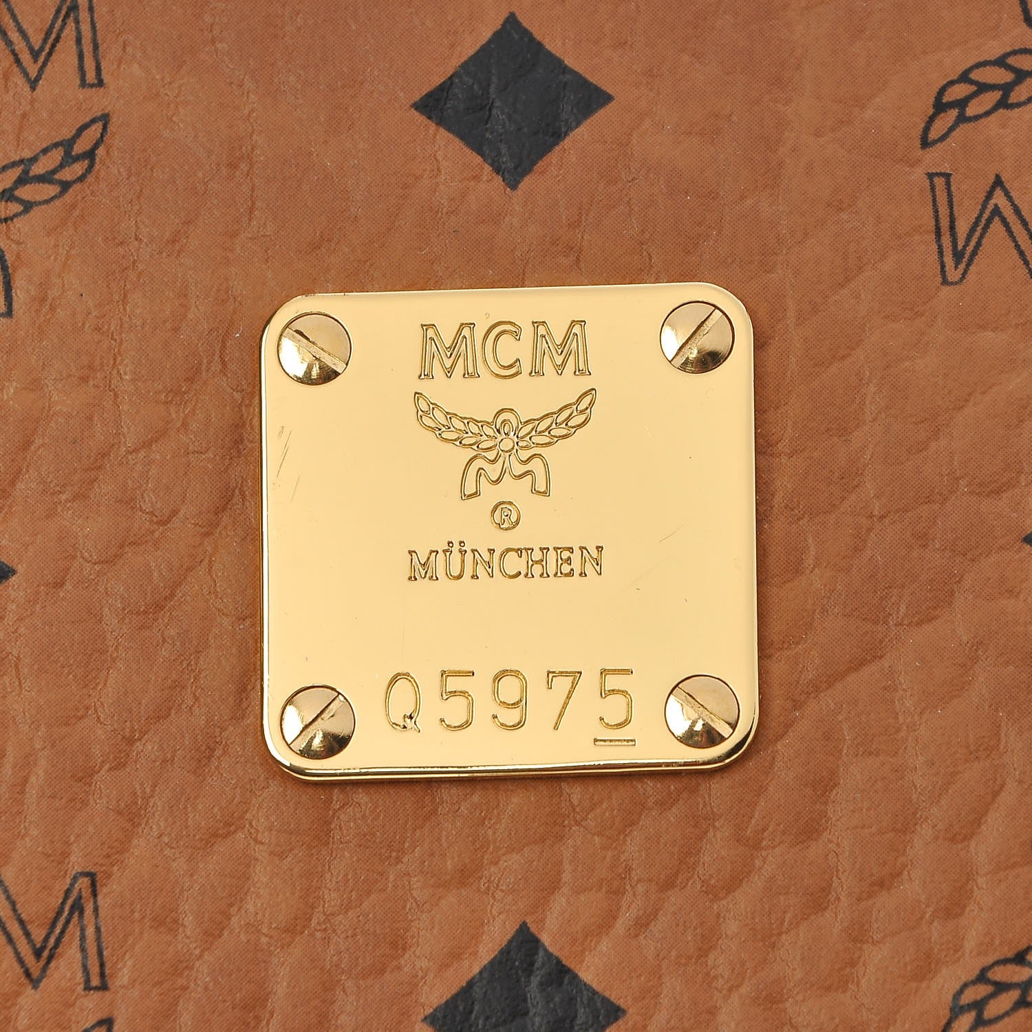 MCM Visetos Essential Boston Bag Cognac 9 of 17