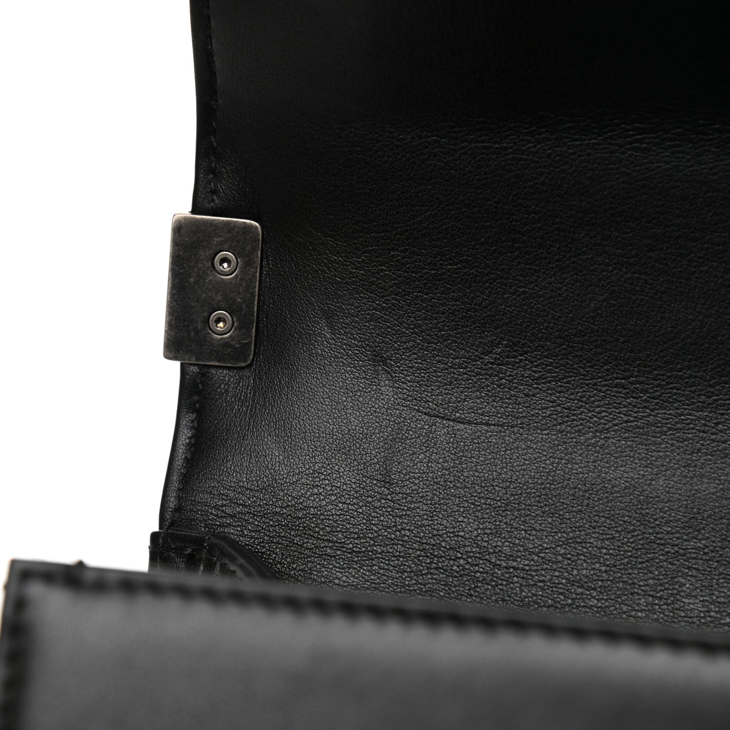 Lambskin Quilted New Medium Boy Flap Black