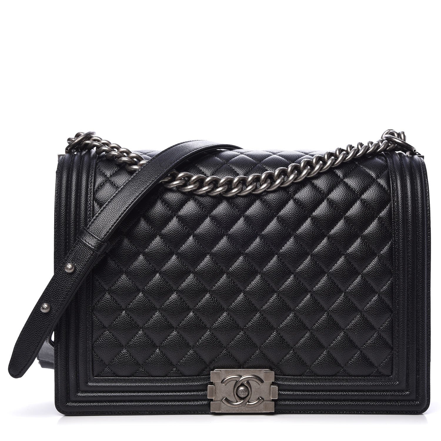 Chanel Caviar Quilted Large Boy Flap Black 1 of 8