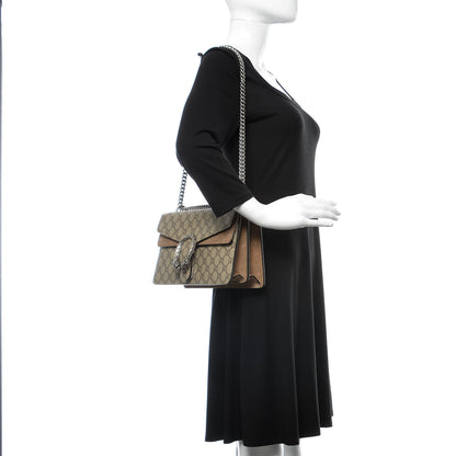 Gucci GG Supreme Monogram Small Dionysus Shoulder Bag Taupe 2 of 12